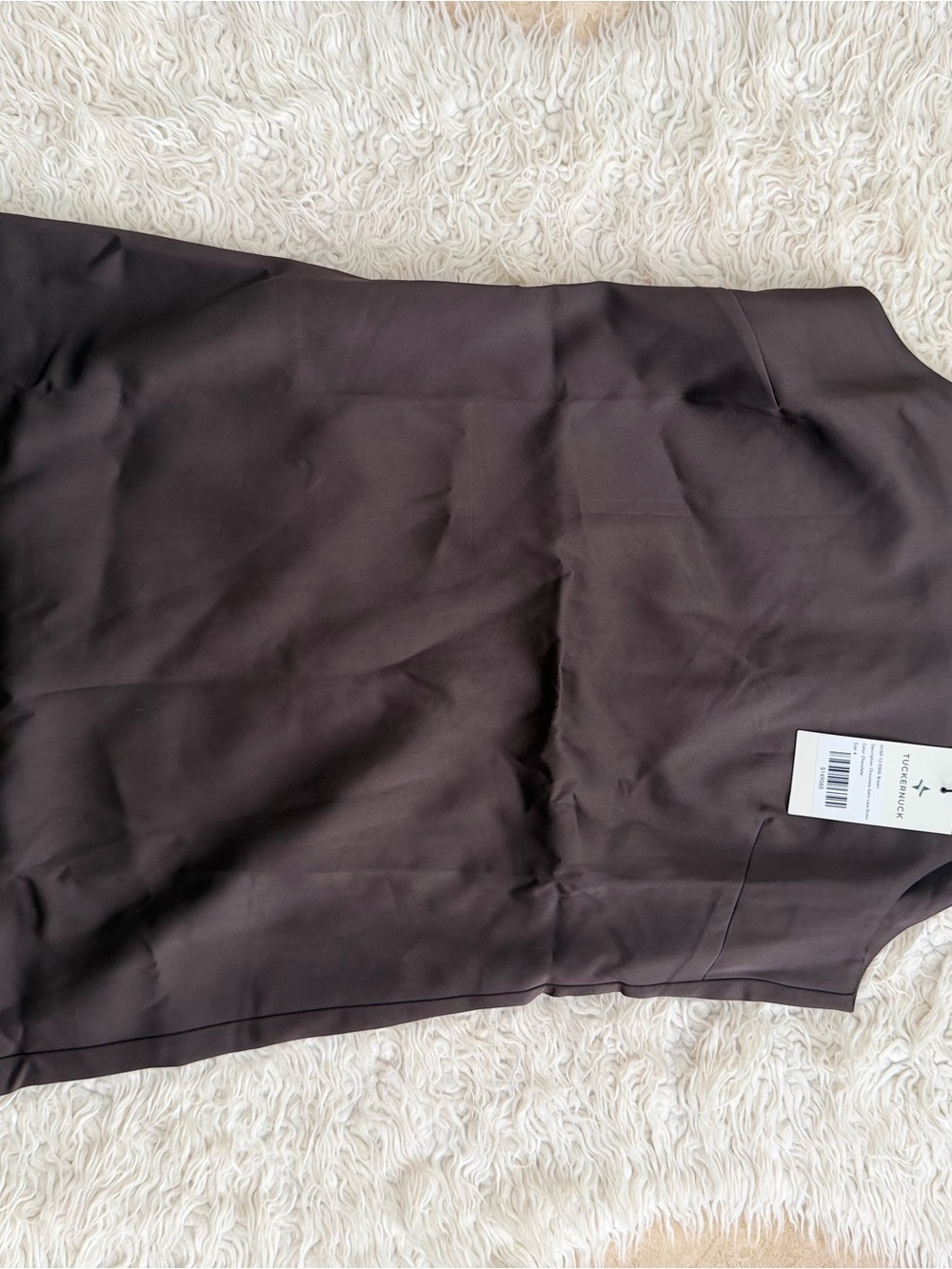 Tuckernuck Sleek chocolate Slip Mini Dress - Modern Minimalist - Picture 6 of 8